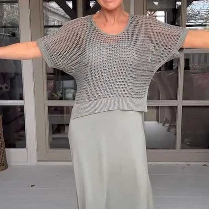 Tracie | Two-piece crochet summer dress with mesh top