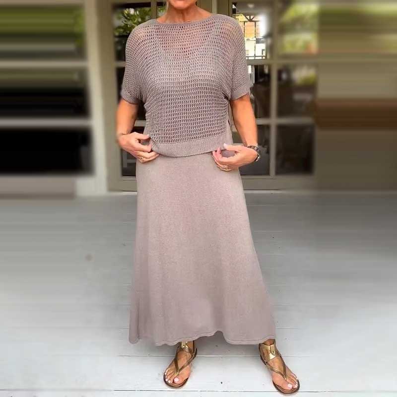 Tracie | Two-piece crochet summer dress with mesh top