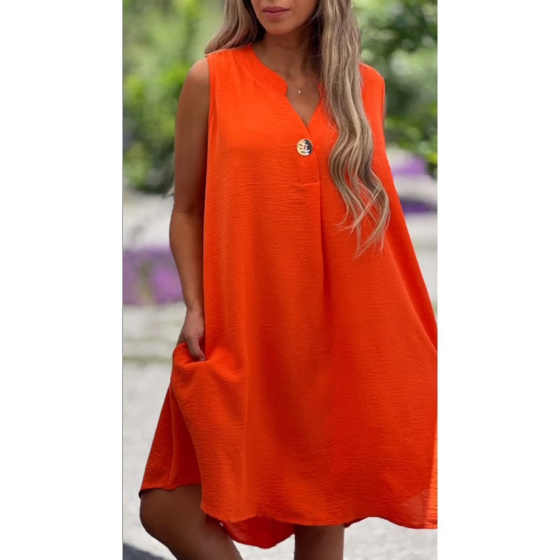 Valeria | Sleeveless V-neck dress