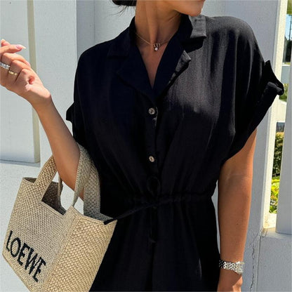 Aisa | שמלה בסגנון כפתור ללא מאמץ